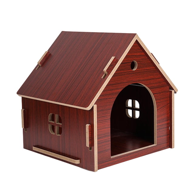 lionlar Maison Extérieure pour Chat Condo pour Chats Abri Poulet Structure Robuste Nid de Sommeil Rouge Brun