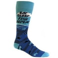 thumbnail image 6 of Mens Eat Sleep Fish Repeat Socks Funny Cool Novelty Fishing Crazy Gift Idea for Dad, 6 of 8