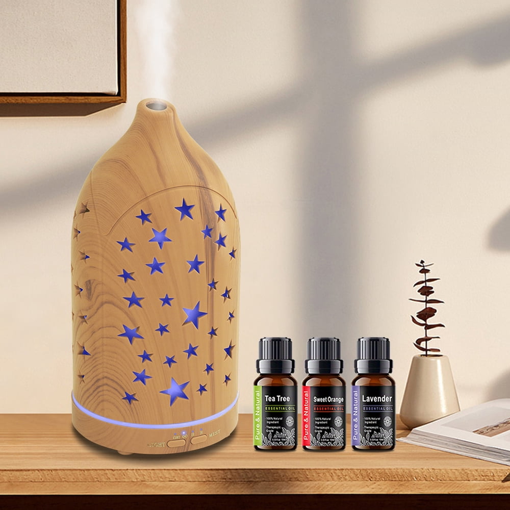 200ml Essential Oil Diffuser for Home 7 LED Color Changing, Ultra Quiet, BPA-Free Aromatherapy Diffuser for Office, Yoga & Sleep