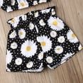 thumbnail image 4 of 2Pcs Summer Kids Toddler Baby Girls Off Shoulder Ruffles Shirt Crop Tops Floral Short Pants Outfits Clothes 1-6Years, 4 of 6
