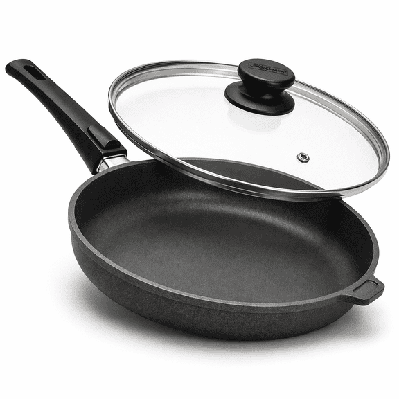 STONIQ 11-Inch Nonstick Frying Pan with Lid, PFAS-Free Ceramic Coating, Induction Compatible, Made in Germany, Premium Cookware