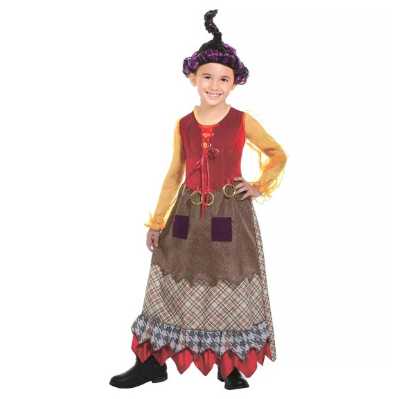 Studio Halloween, LLC Salem Goofy Witch Hocus Pocus Inspired Child Costume | 4-6 Female