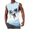 thumbnail image 2 of VBTAPA Tank Tops Men Graphic Printed Round Neck Sleeveless Shirt Summer Beach Vacation Outdoor Sports Gym Fashion T-Shirts Light Blue XXL, 2 of 5