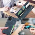 thumbnail image 6 of Galaxy Note 10 Plus Luxury PU Leather Case,Credit Card Holder,Cash Slots,Stand Function Soft TPU Back Wallet Case Flip Wrist Strap Multi-Function Case for Samsung Galaxy Note 10+ 6.8",Blue, 6 of 16