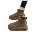thumbnail image 1 of Zapatos de mujer moda informal, de felpa sólida, cálidos, botas de nieve, zapatillas para correr, botas vaqueras., 1 of 5