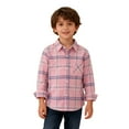 thumbnail image 3 of EnJoCho Plaid Shackets for Girls Boys Button Down Shirts Jackets Pockets Kids Flannel Shirts Spring Lapel Neck Blouse Top, 3 of 9