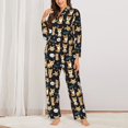 thumbnail image 2 of KLL Cute Dogs Corgi Print Women's Long Sleeve Pajamas with Pants Sleepwear Loungewear 2 Set-Large, 2 of 7