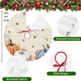 thumbnail image 5 of Orange Blue Pumpkins Fall Christmas Tree Skirt 48 Inches, Thanksgiving Maple Leaf Birds Xmas Trees Skirt Mat Cover Decorations for Holiday Party Indoor Outdoor, 5 of 9