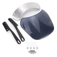 thumbnail image 2 of Motorcycle Windshield, Black Motorcycle Wind Deflector Retro Round Universal  for 5-7 inch Headlights for Comfortable Riding, 2 of 8