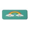 thumbnail image 1 of Rainbow Computer Mouse Pad, Love Lettering Clouds Cartoon Simplistic Illustration, Rectangle Non-Slip Rubber Mousepad Large, 31" x 12" Gaming Size, Sea Green Multicolor, by Ambesonne, 1 of 2