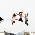thumbnail image 1 of Three Happy Children Jumping Wall Decal by Wallmonkeys Peel and Stick Graphic (18 in W x 16 in H) WM213950, 1 of 4