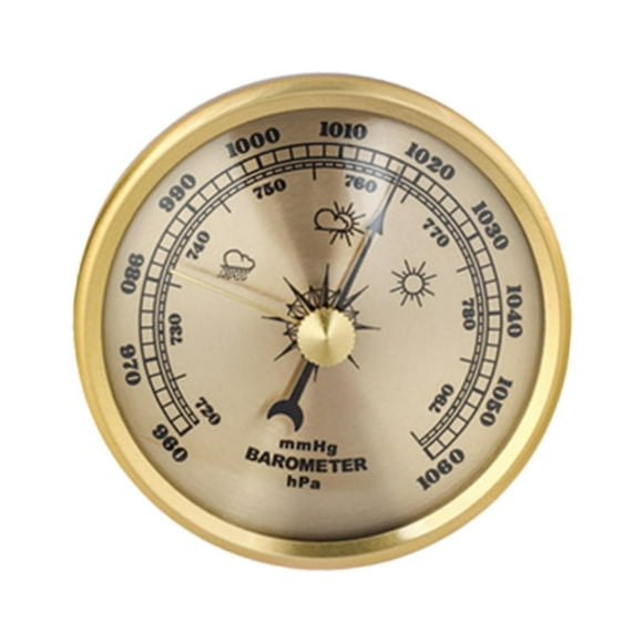 Maoww Barometer Wall Hanging Analog Weather Station Boat for Fishing Home Gold