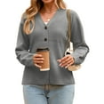 thumbnail image 4 of Cardigan Sweaters For Women Sevevn Women Chunky Knit Cardigan Sweater Long Sleeve V Neck Button Up Cardigan Sweater Coat, 4 of 8