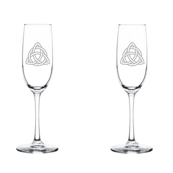 Set of 2 Glass Champagne Flutes Sparkling Wine Glasses German Shorthaired Pointer (8 oz Stemmed)