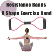 Visland Resistance Bands Figure 8 Exercise Band Resistance Fitness Equipment Tool for Back Shoulder Neck Stretching Yoga Bands Exercise Loop for Home Workout
