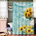 thumbnail image 6 of Country Summer Shower Curtain Set with Hooks, Watercolor Lake Lemon Sunflower Waterproof Fabric Bathroom Curtains Decor Home Accessories,72 X 84 Inch Extra Long, 6 of 9