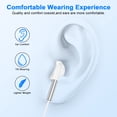 thumbnail image 2 of USB C Headphones Wired Compatible for iPhone 17/16/15, Type C Wired Earphones Ergonomic In-Ear Headset HiFi Stereo Earbuds with Mic&Volume Control Noise Cancelling Compatible for Samsung Galaxy,White, 2 of 6