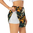 thumbnail image 2 of Haiem Halloween Skull Women's 2 in 1 Running Shorts - Lightweight Athletic Workout Gym Yoga Breathable Sports Shorts Liner with Phone Pockets-Medium, 2 of 9