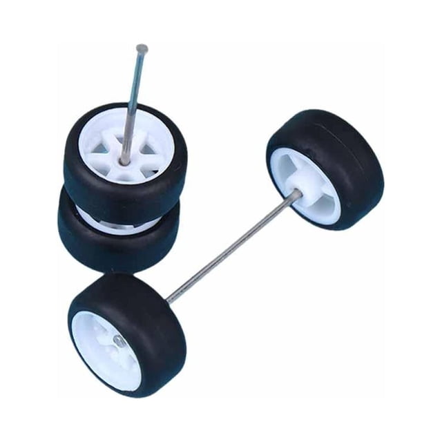 1/64 Scale Wheels For Alloy Car With Rubber Tire Model Model Car Modified Parts Toys Tires Real