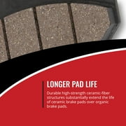 Sixity C6 Front Ceramic Brake Pads compatible with Daelim A-Four 2006-2008 Complete Set