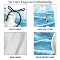 thumbnail image 4 of luoweisi Men's Beach Shorts Quick Dry Swim Trunks with Mesh Lining Seagull 2XL, 4 of 5