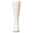 thumbnail image 7 of MeMoi Ribbed Cotton-Rich Knee Sock with Wavy Line Ruffle - Girls - Female, 10, Winter White, 7 of 7