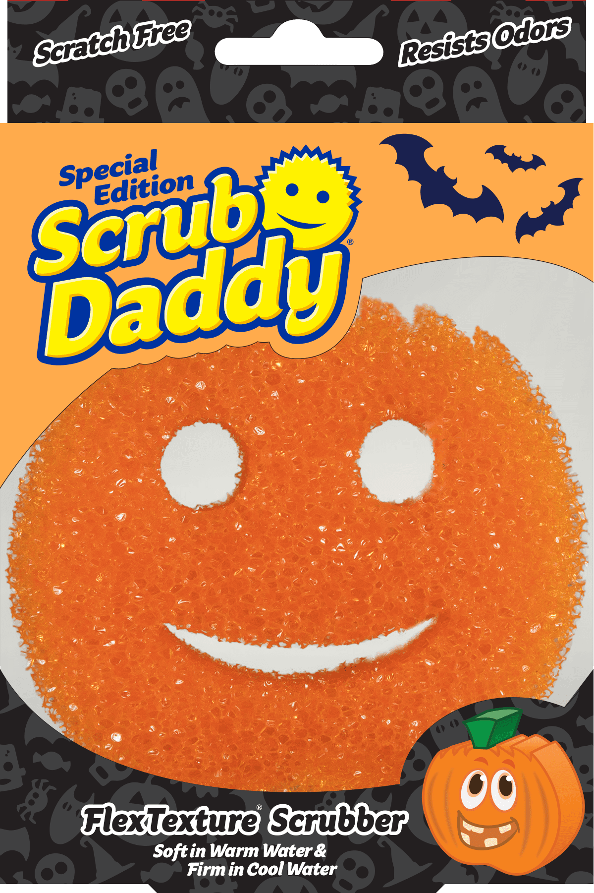 Scrub Daddy Halloween Sponge Shapes Orange Pumpkin 1ct Box