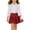 1-Red, variant on Girls Uniform Skorts, Girls Pleated School Skirt With Built-In Shorts, Soft Lightweight Bottoms, Back To School Wear For Daily Play
