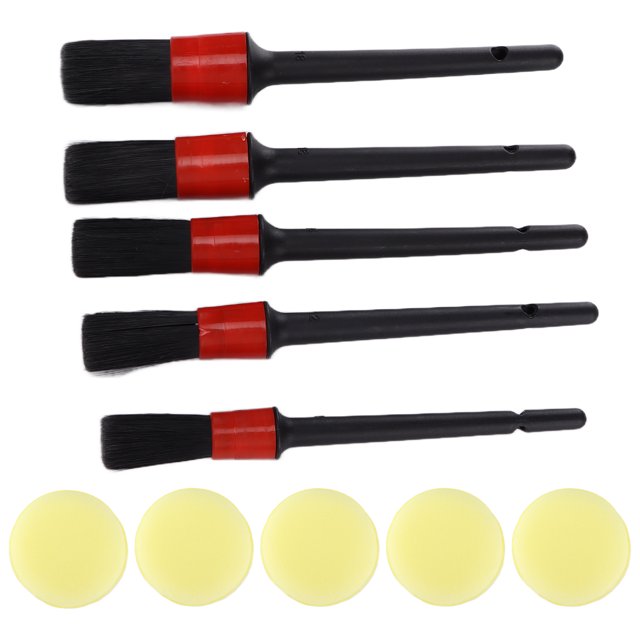 Kit de cepillo detallado de coches, 10 Uds., con esponja de pulido para lavado, encerado, limpieza, eliminación de polvo