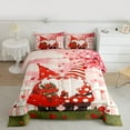 thumbnail image 2 of Manfei Cute Cartoon Gnome Bedding Comforter Set,Valentine Rose Twin Comforter Sets,Red Heart Print Bedding Set For Girl,Luxury Bedroom Decor Reversible,2 Pieces, 2 of 8