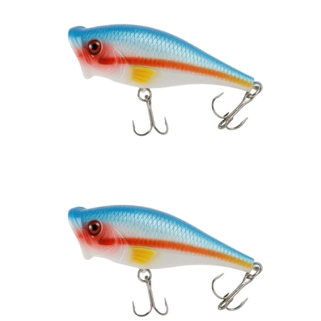 Bisitoy 2Pcs Fishing Lures Crankbait Minnow Deep Diver Hooks for Freshwater Bass