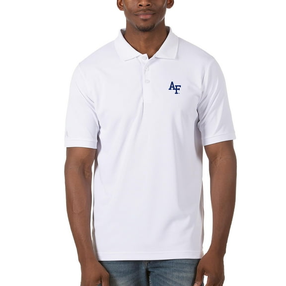 Men's Antigua White Air Force Falcons Legacy Pique Polo