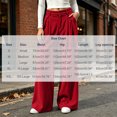 thumbnail image 3 of Women Corduroy Wide Leg Pants High Waist Button Zipper Pleated Trousers Loose Casual Palazzo Pants with Pockets, 3 of 9