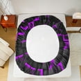 thumbnail image 5 of Manfei Gaming Bed Sheets,Geometry Grid King Sheets,Gradent Purple Black Sheet Set For Boy,Microfiber Room Decor,4pcs, 5 of 7