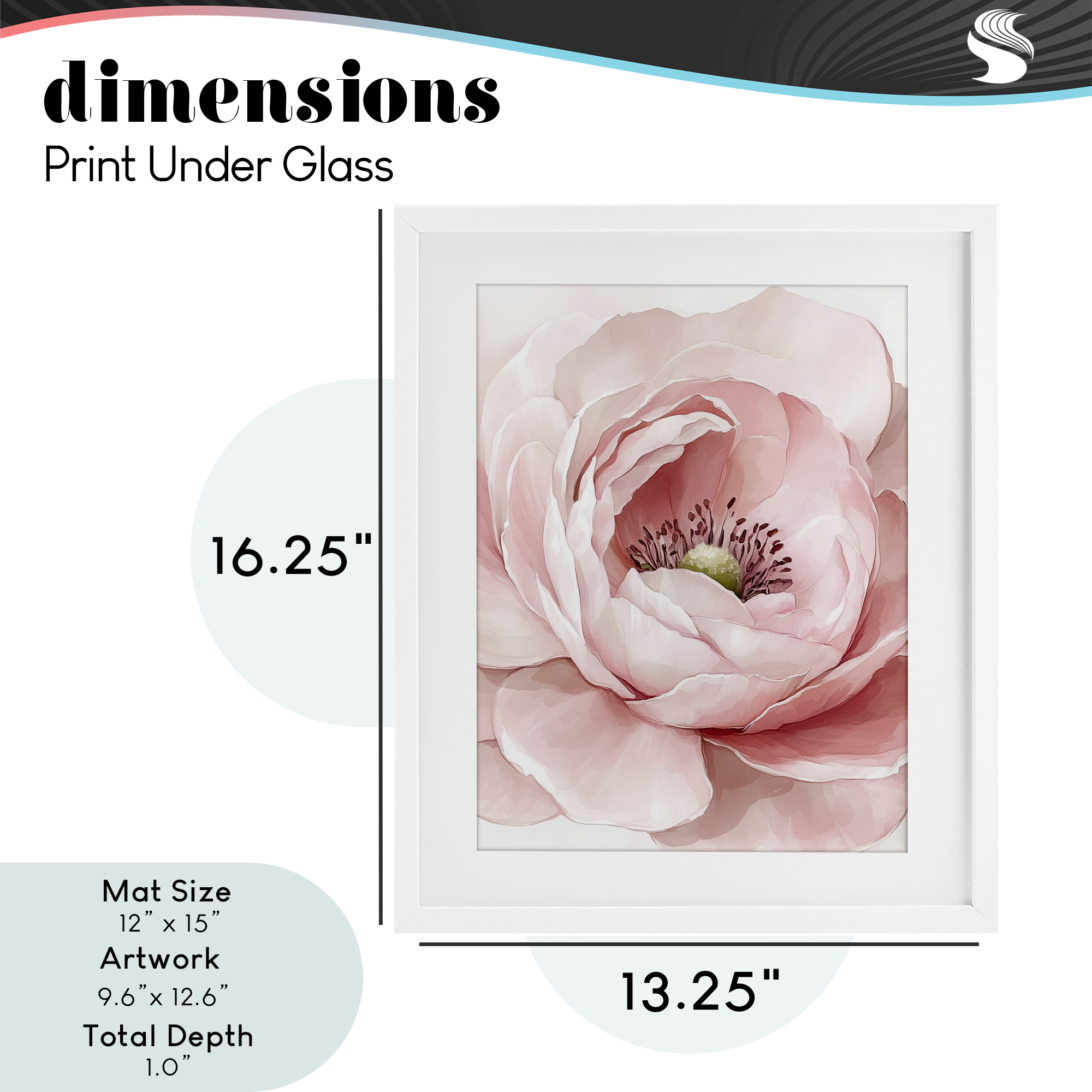 Fresh Rosy Close Up Petals White Framed Print Under Glass, design by Christine Simpson Art