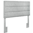 thumbnail image 1 of Horizontally Channeled Full or Queen Headboard in Platinum Gray Fabric, 1 of 6