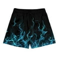 thumbnail image 4 of ZCFZJW Men's Swim Trunks Quick Dry 3D Flame Pattern Printed Beach Board Shorts with Pockets Lightweight Drawstring Elastic Waist Bathing Suits Sky Blue L, 4 of 9