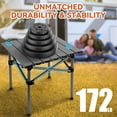 thumbnail image 4 of Portable Folding Camping Table for 2-4 Persons Aluminum Collapsible Table Lightweight with Carry Bag for Camping, Hiking, Picnics, BBQ, Beach Trips & Tailgating Black, L (20.8 inch), 4 of 6
