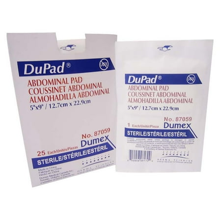DuPad Sterile Abdominal Pad, 5 x 9 Inch, Derma Sciences 87059, 1 Count