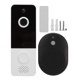thumbnail image 1 of Timbre visual inalámbrico WiFi de alta definición con aplicación móvil, intercomunicador de voz con monitoreo remoto, timbre antirrobo, 1 of 15