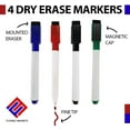 thumbnail image 2 of Dry Erase Magnetic Blank Cards - Plus Bonus! 4 Colored Dry Erase Markers - Dry Erase Index Cards - 4 x 6 Reusable Flash Cards - Mini Magnetic Cards for Fridge (32), 2 of 5