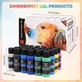 thumbnail image 2 of 24 Colores Pinturas Acrilicas, Kit Pintura Acrilica, Pintura Acrilica Profesional, Juego de Pinturas Acrilicas 59ml, 24 Colores (59ml) + 10 Pinceles y 5 Hojas de Papel, Ideal para Arte en Vidrio, Tela, 2 of 8