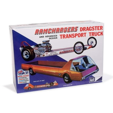 Skill 2 Model Kit Ramchargers Dragster and Advanced Design Transport Truck 2 Kits in 1 1/25 Scale Models by MPC