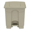 thumbnail image 2 of Safco Step-On Indoor Plastic Trash Can, Hands-Free Disposal, 8 Gallon, Tan, 2 of 5