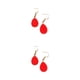thumbnail image 4 of Guardurnaity 1 par de pendientes colgantes, accesorios de joyería chapados simples, exquisitas decoraciones para mujer, pendientes de aleación para niñas, Rojo 2piezas Guardurnaity CBP480418, 4 of 5