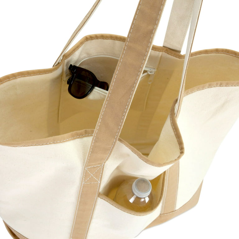 L off-white leather shopper bag