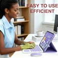 thumbnail image 7 of Detachable Bluetooth Keyboard Case with Multi-Touch Trackpad & 2.4G Wireless Mouse for 2025 Lenovo Idea Tab Plus 12.1" / Tab K12, Round Keys,Purple, 7 of 7