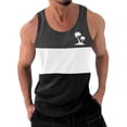 thumbnail image 1 of Gilet Sans Manches pour Hommes Col Rond Décontracté Imprimé Patchwork Polyester 1 Pce, 1 of 5