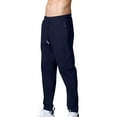 thumbnail image 4 of BXINGOHAI Mens Stretchy Pants Casual Lightweight Jogger Pants Breathable Elastic Waistband Pants Solid Pant Athletic Running Pants With Zipper Pocket Today Deals Blue,XL, 4 of 4