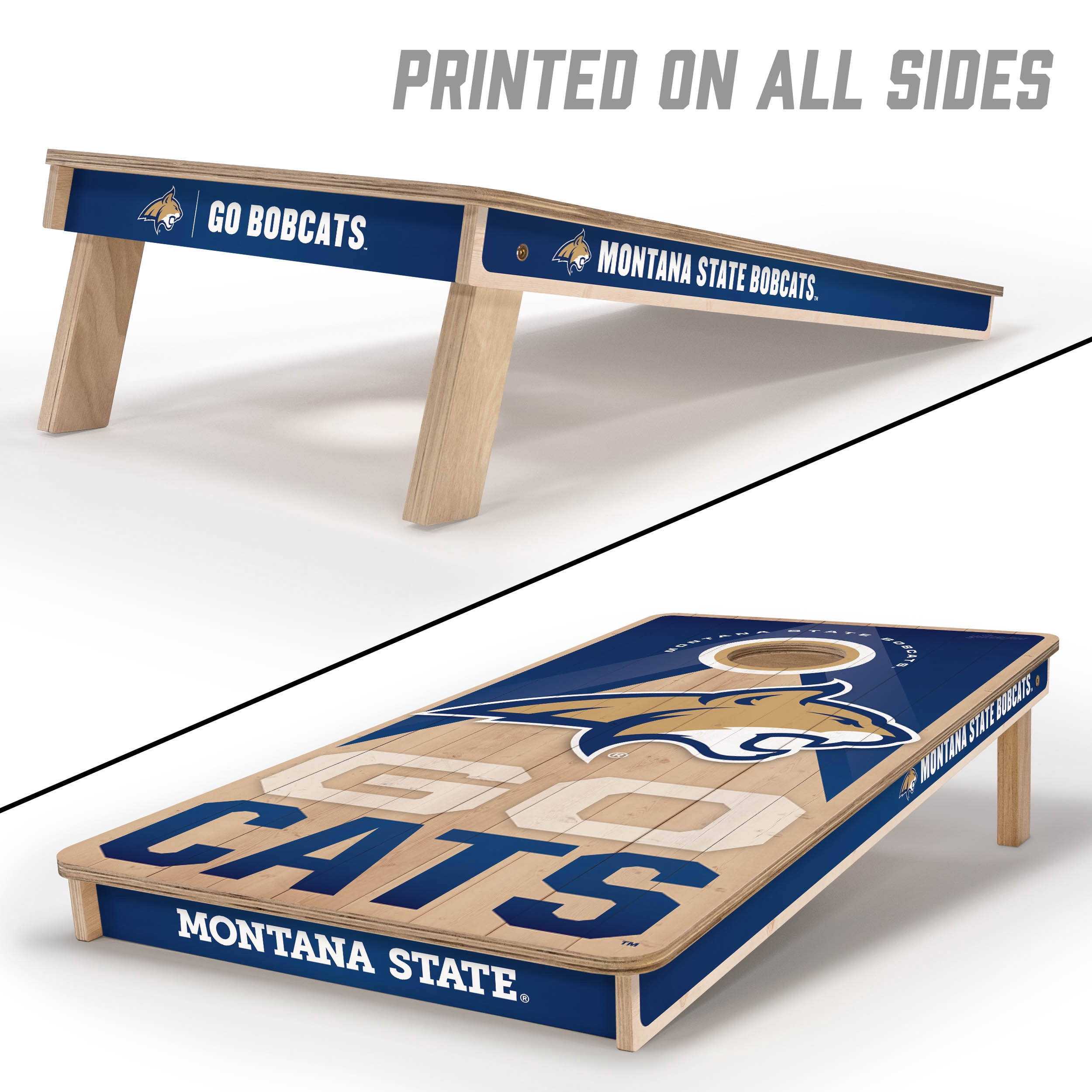 YouTheFan NCAA Montana St Bobcats 2X4 Slogan Series Cornhole NO BAGS